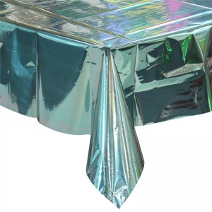 เมทัลลิแสงสีเขียว Tablecover ที่มีสีสันฟอยล์ที่กำหนดเองผ้าปูโต๊ะเสื่อ / แผ่น