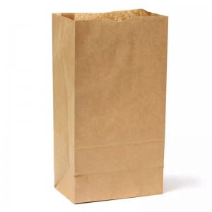 ถุงกระดาษถุงกระดาษอาหารสีน้ำตาลรีไซเคิลหรูหรากระเป๋าช้อปปิ้งซูเปอร์มาร์เก็ตกระดาษ